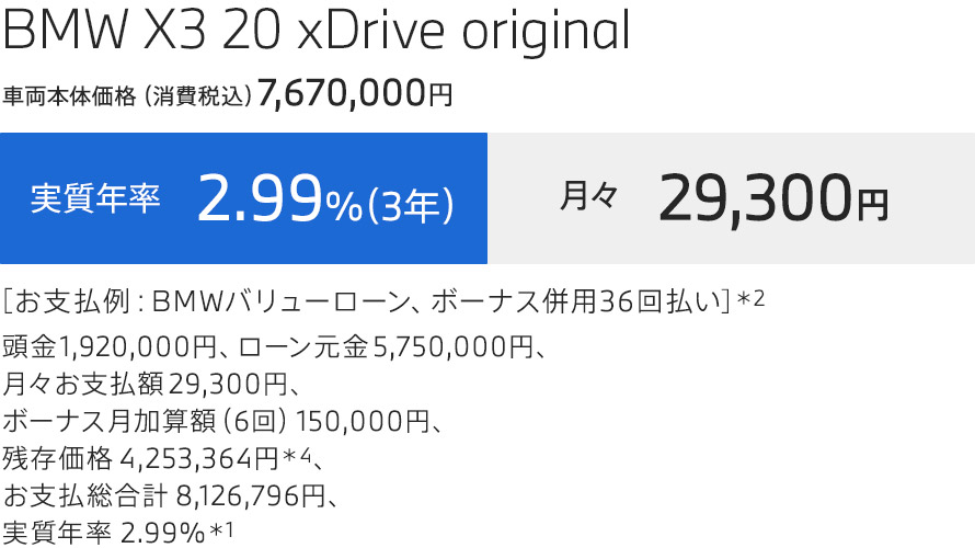 X3　支払例